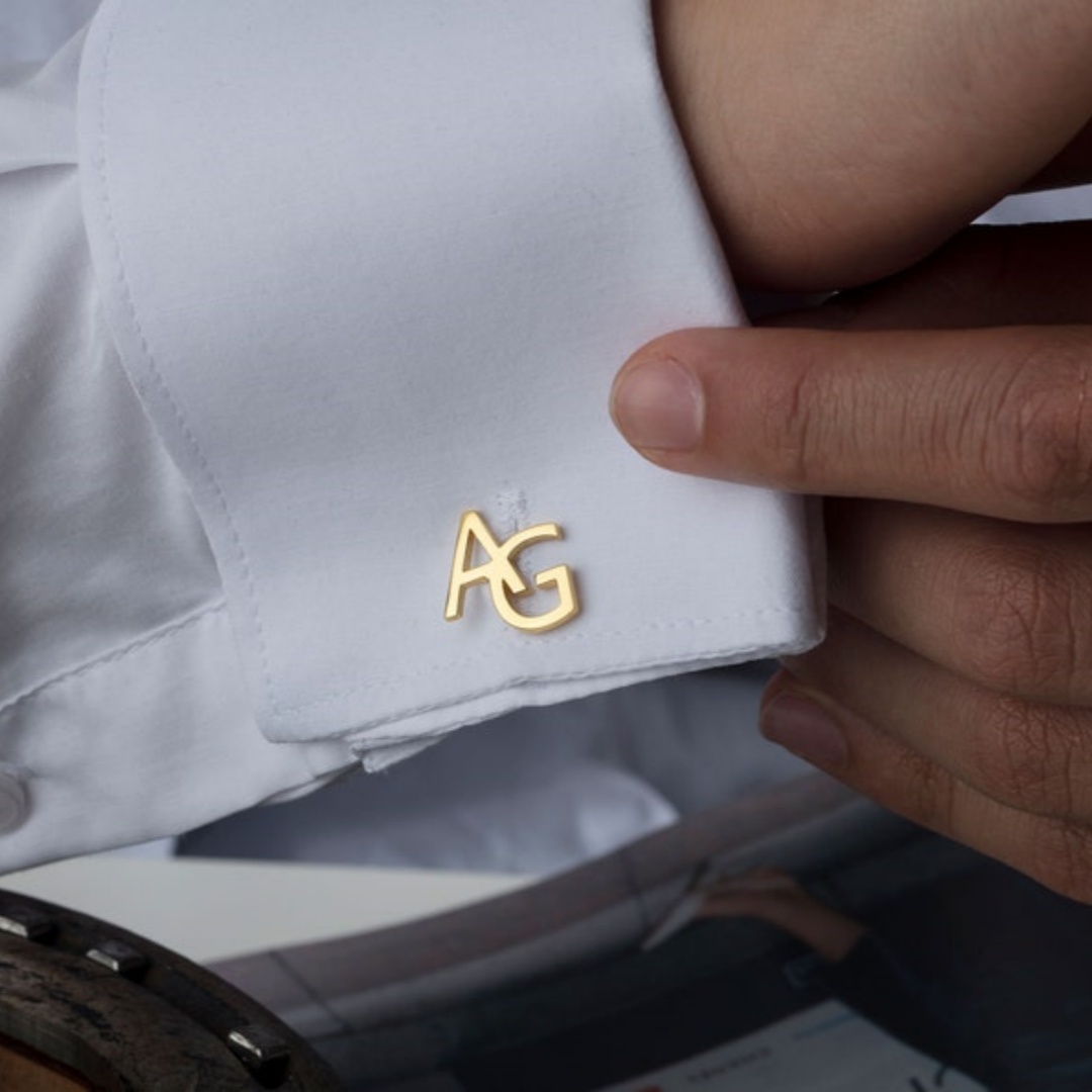 Men'S Groom - Kancing Manset Nama Kustom untuk Pria