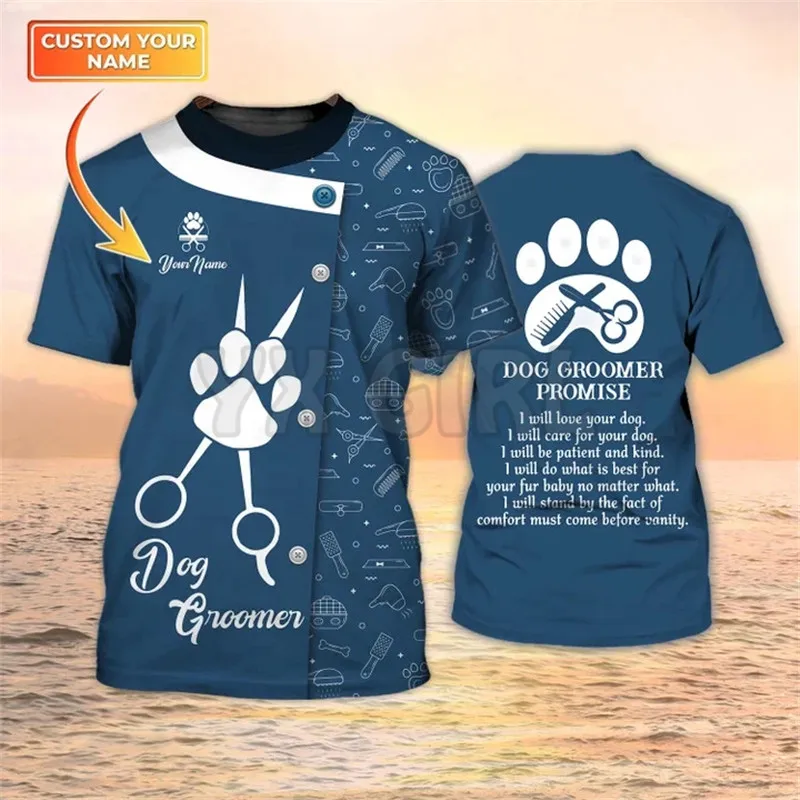 Men'S Groom - Kaos 3D Summer Dog Groomer Promise,