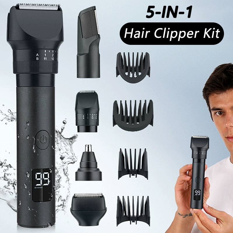 Men'S Grooming Kits - Alat Cukur Rambut Tanpa Kabel 5-In-1
