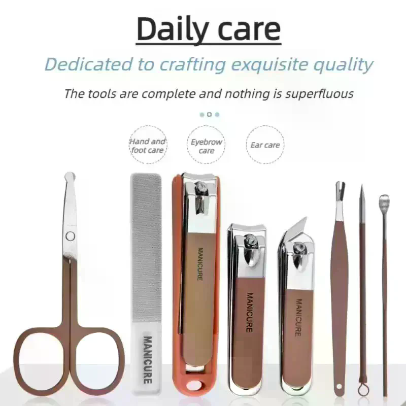 Mens Grooming Kit Case - Perlengkapan Perawatan Kuku Anti-Cipratan Set Manikur