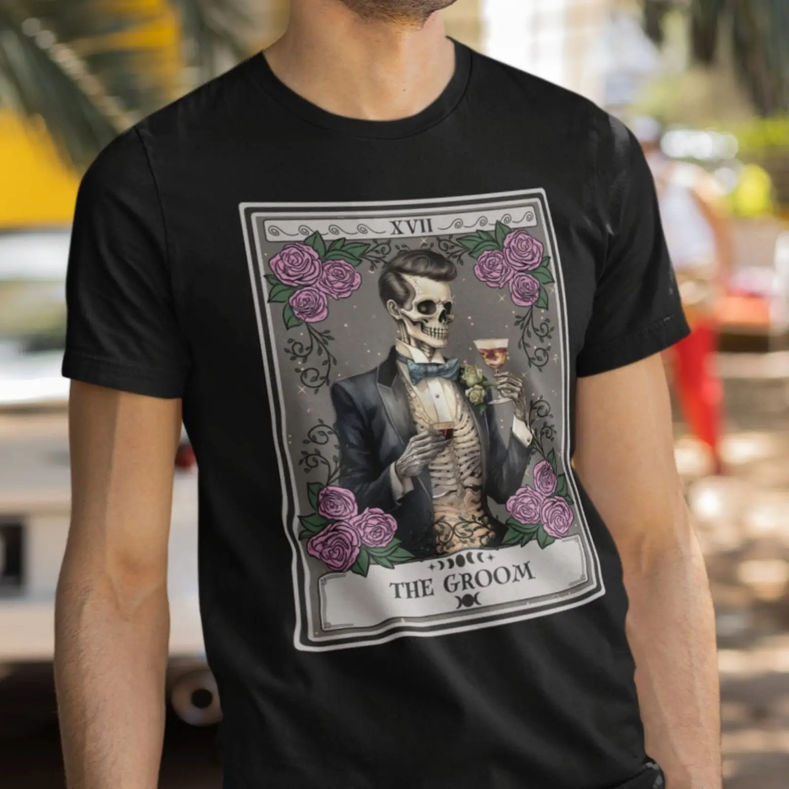 Men'S Grooming For Engagement - Kaos Kerangka Kartu Tarot Pengantin Pria