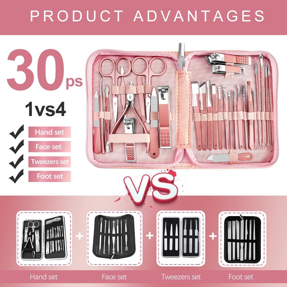 Set Manikur Profesional 30-in- - Mens Grooming Kit Case ulasan dan harga